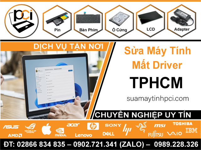 Địa Chỉ Sửa Máy Tính Mất Driver TPHCM