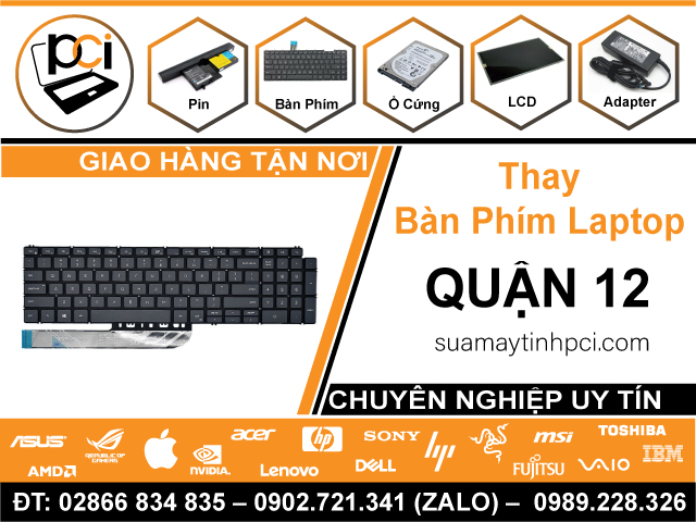 Địa Chỉ Thay Bàn Phím Laptop Quận 12 Gần Đây