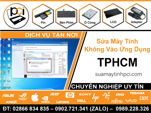 Dịch Vụ Sửa Máy Tính Không Mở Được Ứng Dụng TPHCM