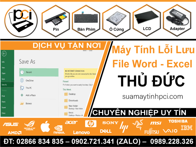 Dịch Vụ Sửa Máy Tính Lỗi Lưu File Word Excel Tại Thủ Đức 