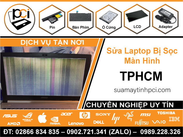 Sửa Laptop Bị Sọc Màn Hình, Lỗi Hiển Thị Tại TPHCM