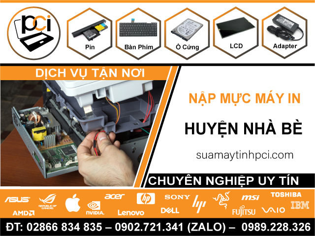 Địa Chỉ Nạp Mực Máy In Huyện Nhà Bè – Giá Rẻ