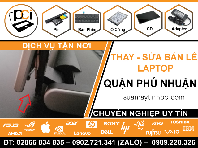 Sửa Bản Lề Laptop Quận Phú Nhuận
