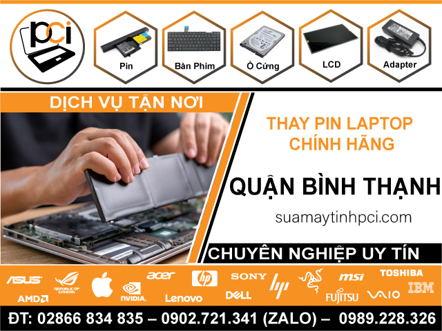 Thay Pin Laptop Quận Bình Thạnh