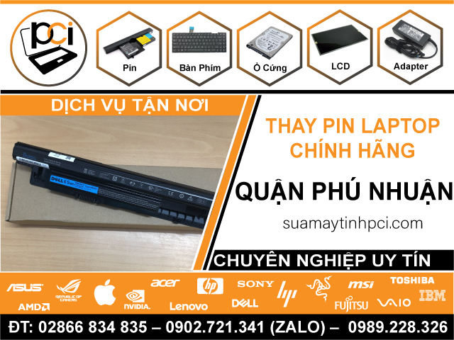 Thay Pin Laptop Quận Phú Nhuận