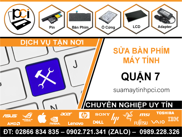 Sửa Bàn Phím Máy Tính Quận 7 Lấy Liền