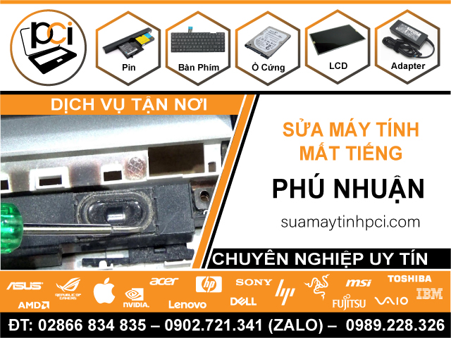 Sửa Máy Tính Bị Mất Tiếng Quận Phú Nhuận Tận Nhà