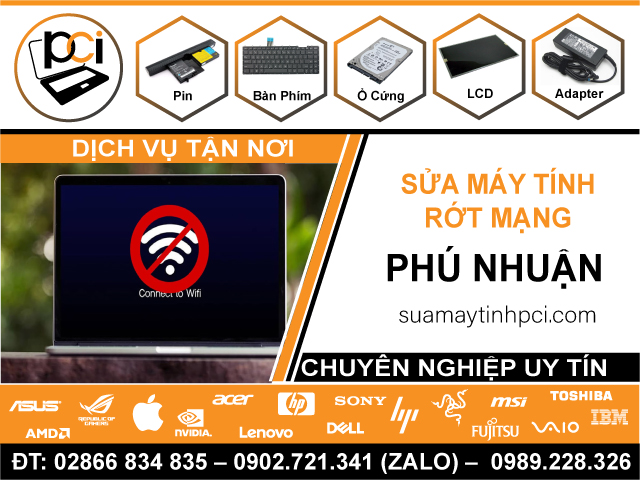 Sửa Máy Tính Rớt Mạng Quận Phú Nhuận Tận Nơi