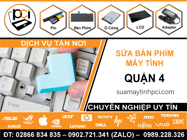 Sửa Bàn Phím Máy Tính Quận 4 Tận Nơi