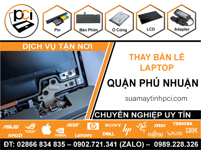 Thay Bản Lề Laptop Quận Phú Nhuận Tận Nhà