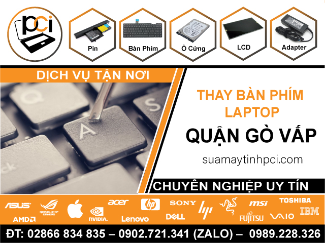 Thay Bàn Phím Laptop Quận Gò Vấp Tận Nơi