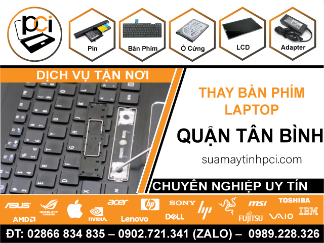 Thay Bàn Phím Laptop Quận Tân Bình Giá Sỉ