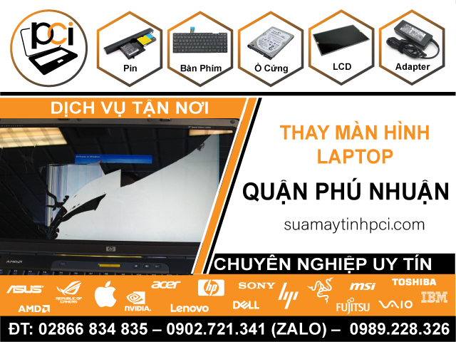 Thay Màn Hình Laptop Tận Nơi Ở Quận Phú Nhuận