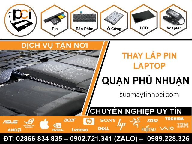 Thay Pin Laptop Uy Tín Ở Quận Phú Nhuận