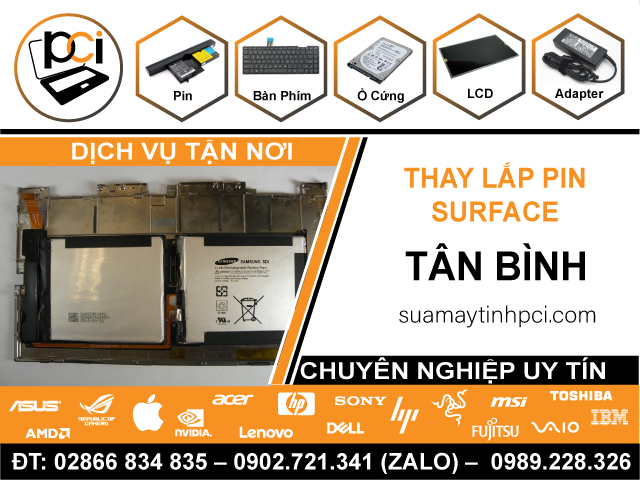 Thay Pin Surface Quận Tân Bình Tận Nơi