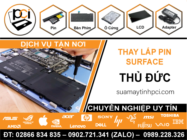 Địa Chỉ Thay Pin Surface Quận Thủ Đức Lấy Ngay