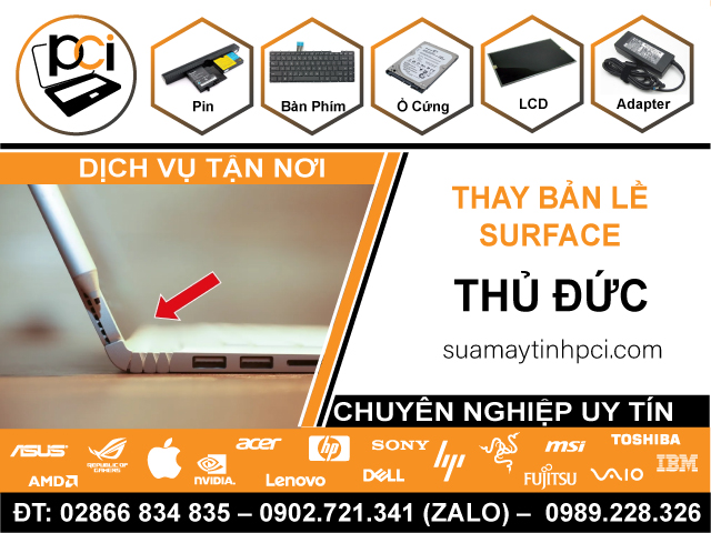 Thay Bản Lề Surface Quận Thủ Đức Uy Tín