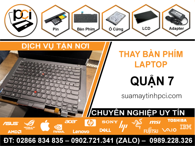 Thay Bàn Phím Laptop Tận Nhà Ở Quận 7