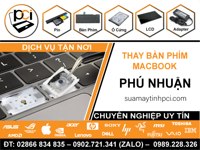 Thay Bàn Phím Macbook Quận Phú Nhuận Lấy Ngay