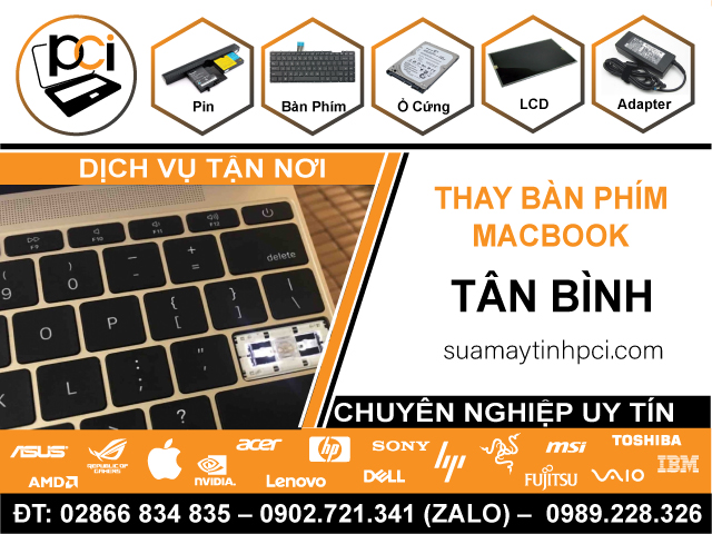 Thay Bàn Phím Macbook Quận Tân Bình Gần Đây