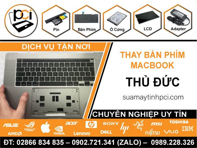 Thay Bàn Phím Macbook Quận Thủ Đức Tận Nhà