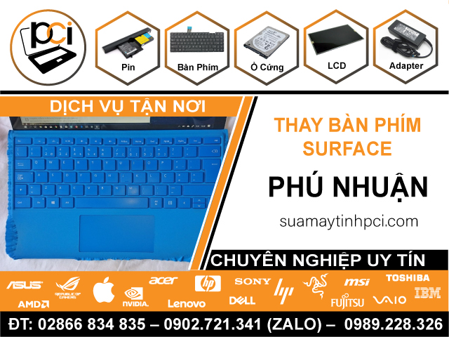 Thay Bàn Phím Surface Quận Phú Nhuận Tận Nhà