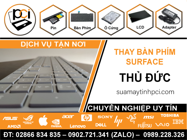 Thay Bàn Phím Surface Quận Thủ Đức Lấy Ngay