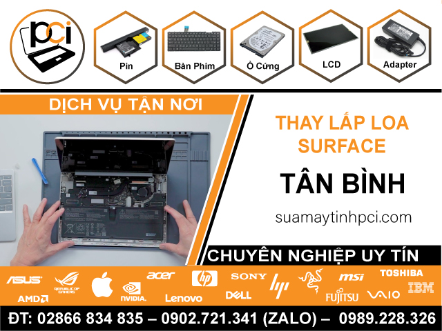 Thay Loa Surface Quận Tân Bình Lấy Liền