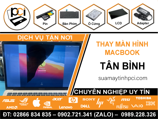 Thay Màn Hình Macbook Quận Tân Bình Tận Nơi
