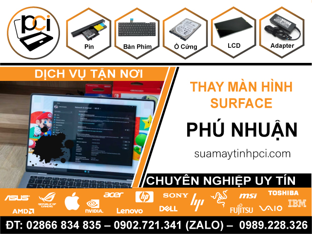 Thay Màn Hình Surface Quận Phú Nhuận Uy Tín