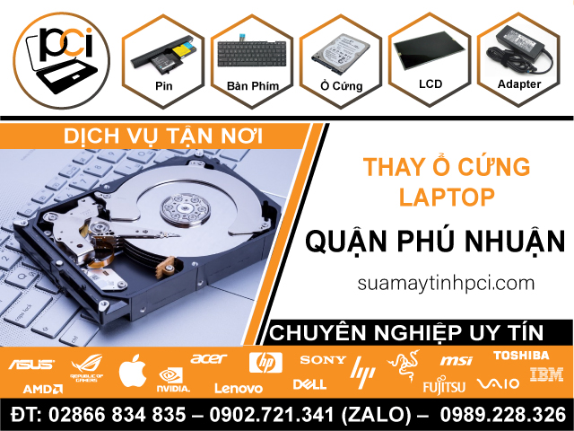 Thay Ổ Cứng Laptop Chính Hãng Tại Phú Nhuận