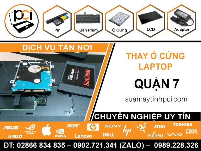 Thay Ổ Cứng Laptop Uy Tín Lấy Ngay Tại Quận 7