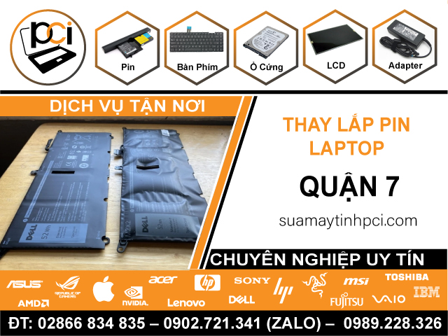 Thay Pin Laptop Tận Nhà Lấy Ngay Ở Quận 7