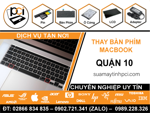 Thay Bàn Phím Macbook Quận 10 Chính Hãng