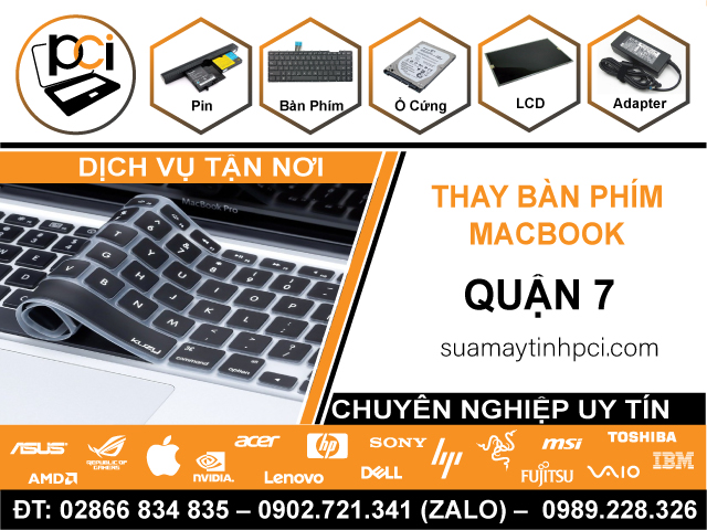 Thay Bàn Phím Macbook Quận 7 Tận Nhà
