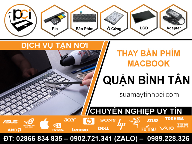 Thay Bàn Phím MacBook Quận Bình Tân Nhanh Chóng