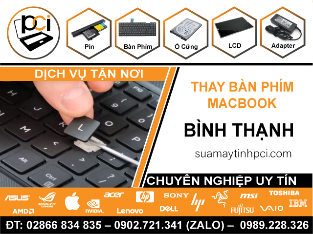 Thay Bàn Phím Macbook Quận Bình Thạnh Gần Đây