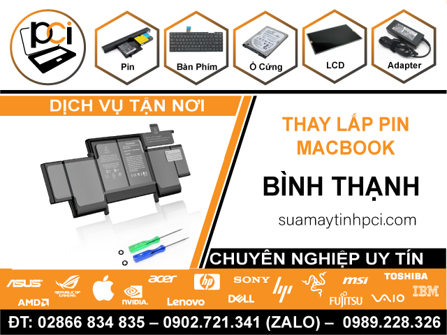 Thay Pin Macbook Quận Bình Thạnh Tận Nhà