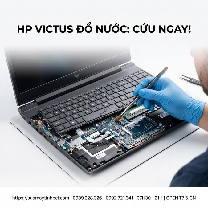 HP VICTUS ĐỔ NƯỚC: CỨU NGAY!