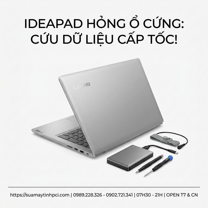 IDEAPAD HỎNG Ổ CỨNG: CỨU DỮ LIỆU CẤP TỐC!