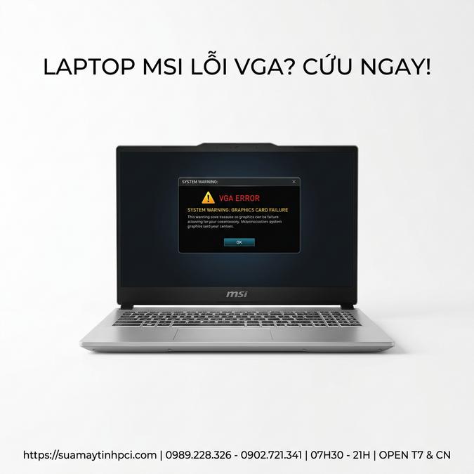 LAPTOP MSI LỖI VGA? CỨU NGAY!