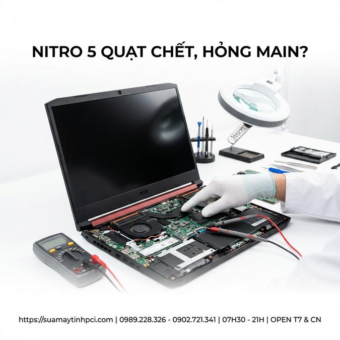 NITRO 5 QUẠT CHẾT, HỎNG MAIN?
