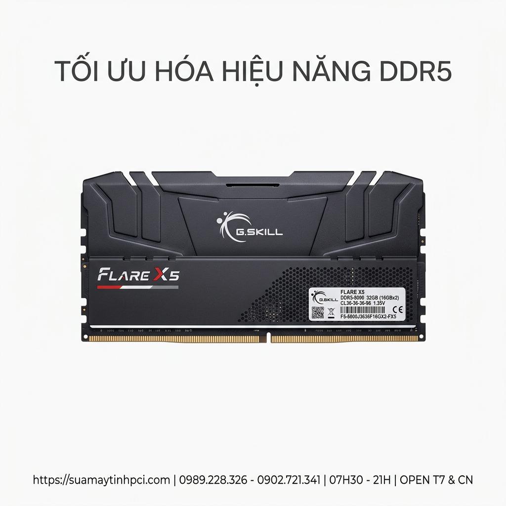 Ram PC G.Skill Flare X5 32GB DDR5 6000MHz - Hiệu năng đỉnh cao, Chính hãng giá rẻ tại TPHCM