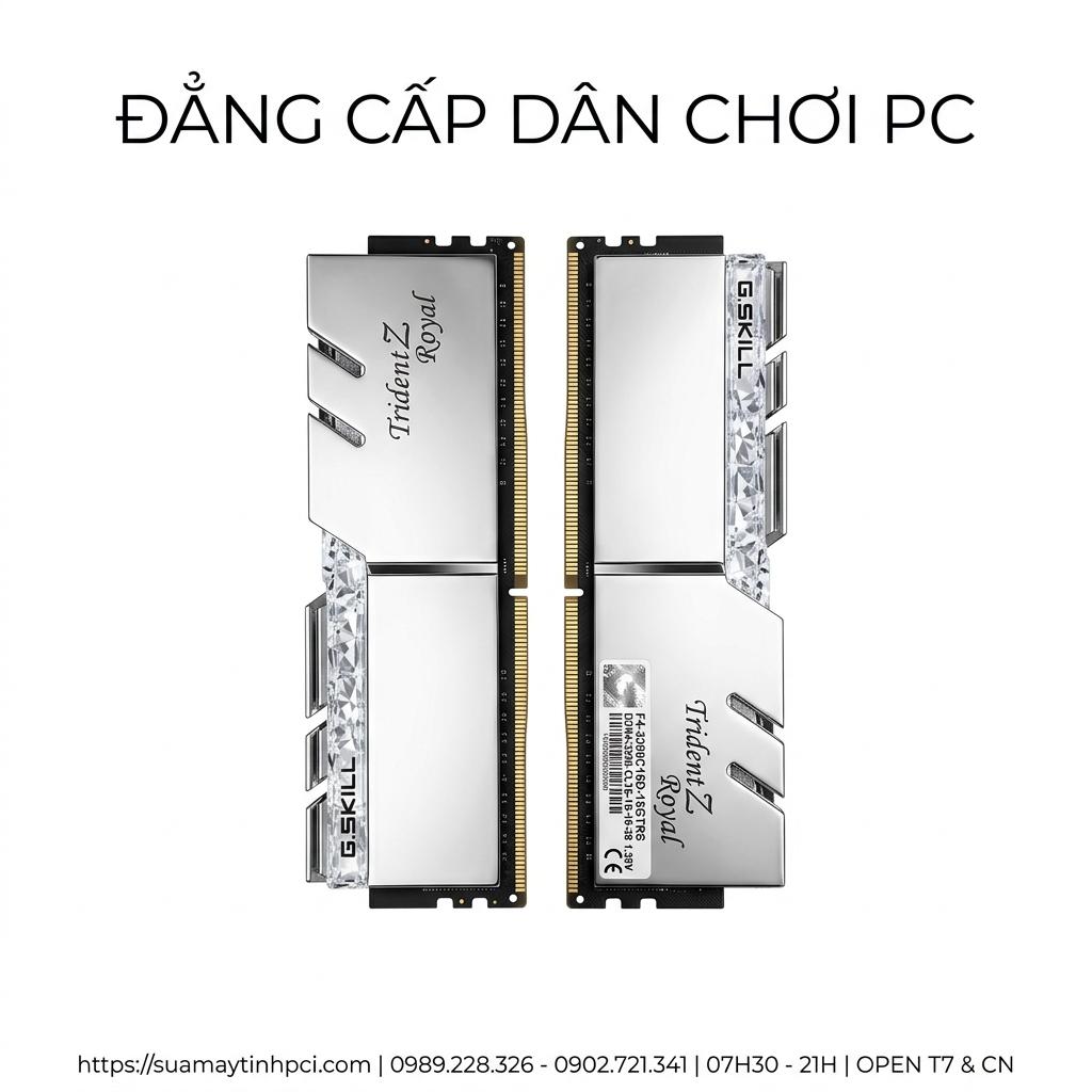 Ram PC G.Skill Trident Z Royal 16GB DDR4 3200MHz - Hiệu năng đỉnh cao, BH 36T giá rẻ tại TPHCM