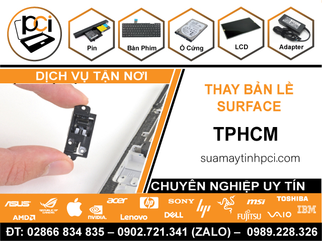 Thay Bản Lề Surface Giá Rẻ Ở TPHCM