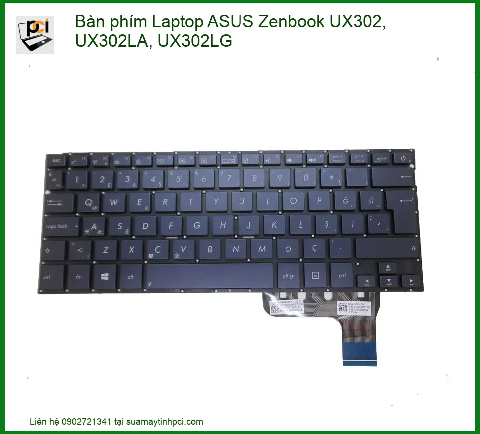 Thay Bàn Phím Laptop Asus Zenbook Ux302, Ux302la, Ux302lg Zin Chính Hãng - Lấy Liền Tại Chỗ