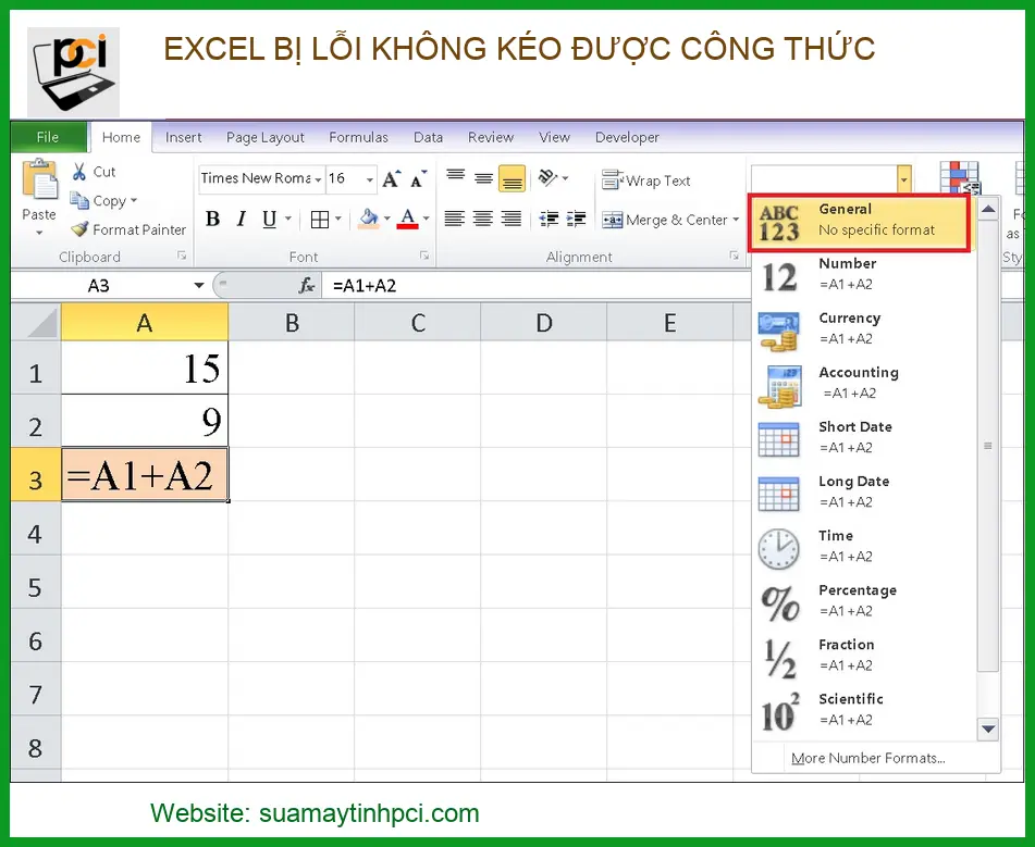 Excel Bị Lỗi Không Kéo Được Công Thức: Hướng Dẫn Khắc Phục Từ Chuyên Gia PCI