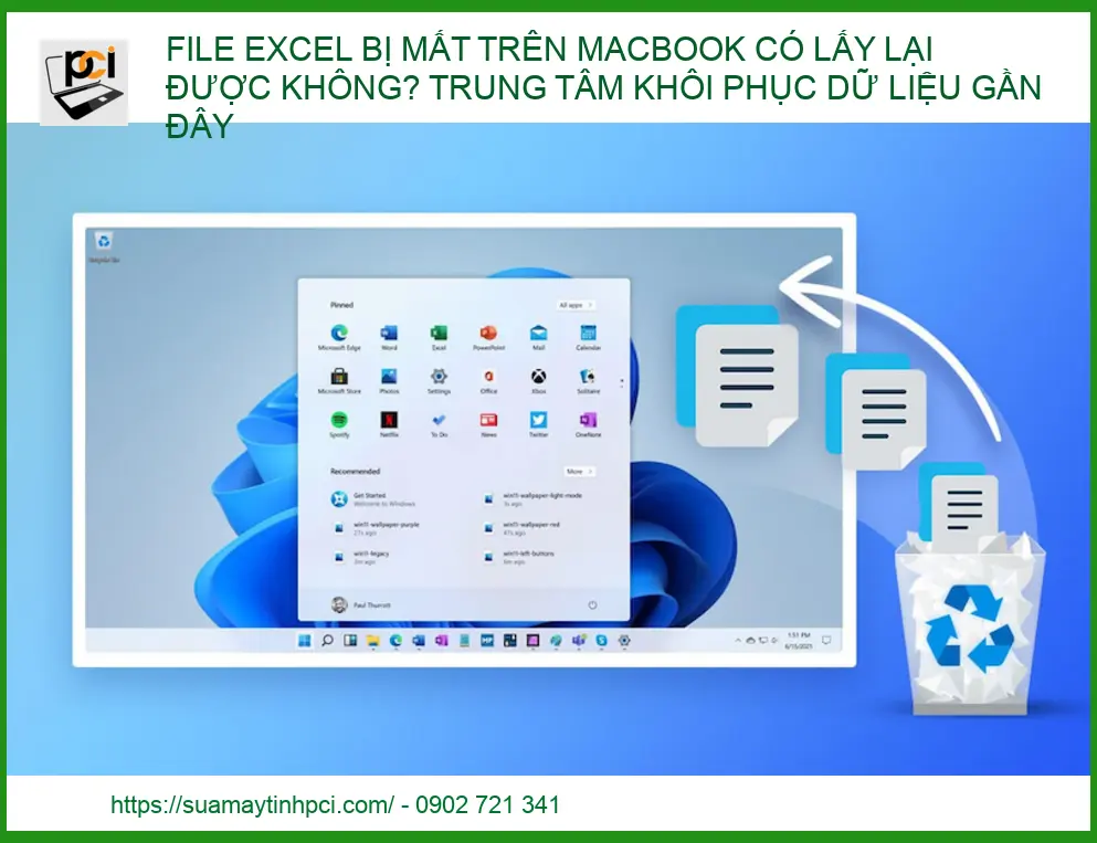 File Excel bị mất trên Macbook có lấy lại được không? Trung tâm khôi phục dữ liệu gần đây uy tín