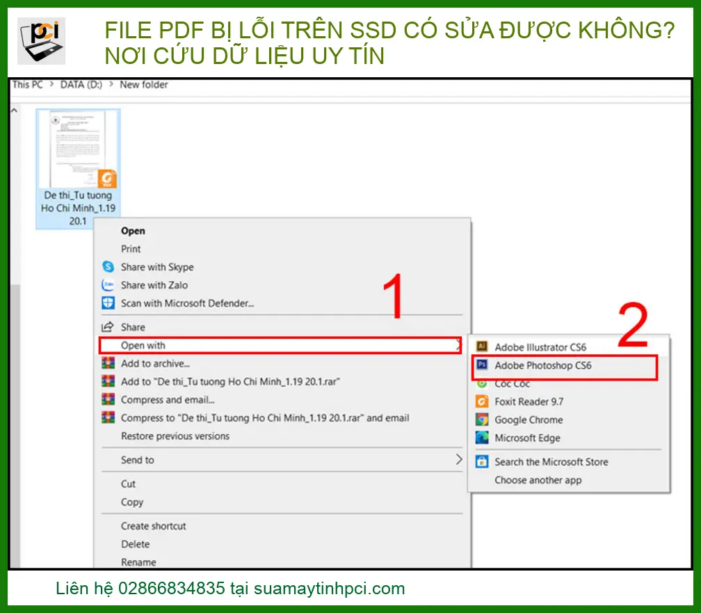 File PDF bị lỗi trên SSD có sửa được không? Giải pháp cứu dữ liệu chuyên nghiệp