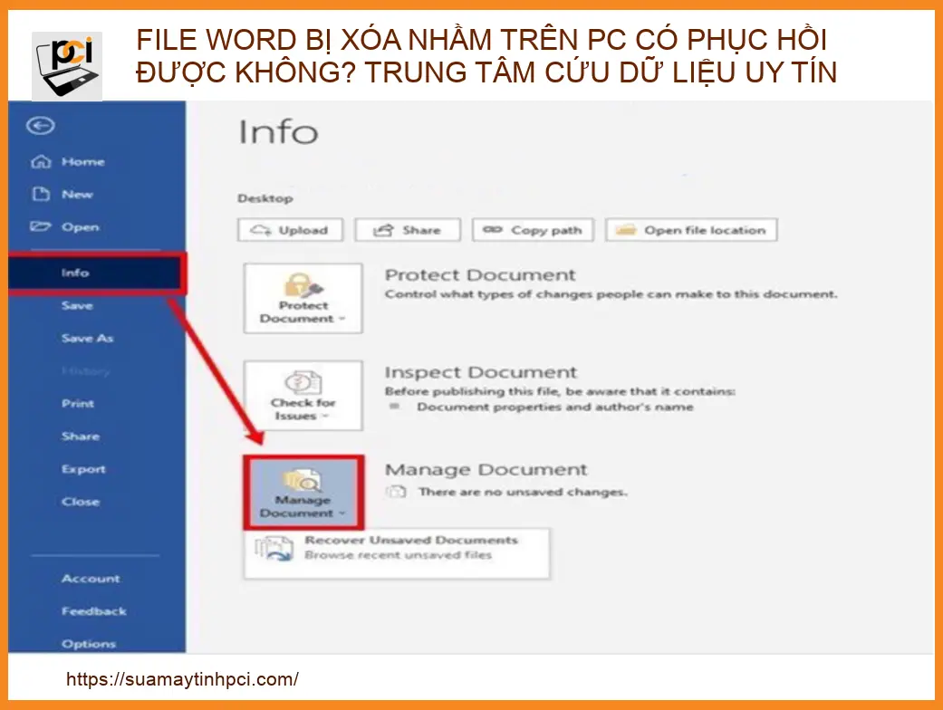 File bị xóa nhầm trên PC có phục hồi được không? Hướng dẫn cứu dữ liệu từ chuyên gia PCI